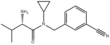 (S)-2-AMino-N-(3-cyano-benzyl)-N-cyclopropyl-3-Methyl-butyraMide Struktur