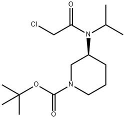 (S)-3-[(2-Chloro-acetyl)-isopropyl-aMino]-piperidine-1-carboxylic acid tert-butyl ester Struktur