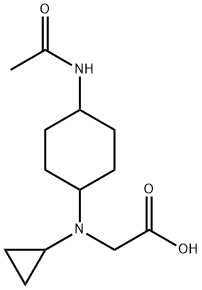 [(4-AcetylaMino-cyclohexyl)-cyclopropyl-aMino]-acetic acid Struktur