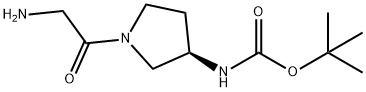 [(R)-1-(2-AMino-acetyl)-pyrrolidin-3-yl]-carbaMic acid tert-butyl ester Struktur