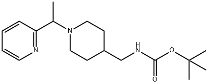 [1-(1-Pyridin-2-yl-ethyl)-piperidin-4-ylMethyl]-carbaMic acid tert-butyl ester Struktur