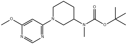 [1-(6-Methoxy-pyriMidin-4-yl)-piperidin-3-yl]-Methyl-carbaMic acid tert-butyl ester Struktur