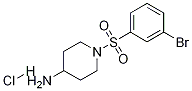 1-(3-BroMo-benzenesulfonyl)-piperidin-4-ylaMine hydrochloride Struktur