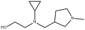 2-[Cyclopropyl-(1-Methyl-pyrrolidin-3-ylMethyl)-aMino]-ethanol Struktur