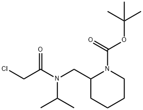 2-{[(2-Chloro-acetyl)-isopropyl-aMino]-Methyl}-piperidine-1-carboxylic acid tert-butyl ester Struktur