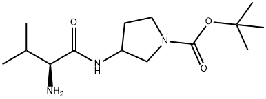 3-((S)-2-AMino-3-Methyl-butyrylaMino)-pyrrolidine-1-carboxylic acid tert-butyl ester Struktur