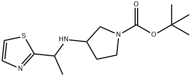 3-(1-Thiazol-2-yl-ethylaMino)-pyrrolidine-1-carboxylic acid tert-butyl ester Struktur