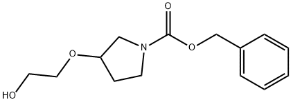 3-(2-Hydroxy-ethoxy)-pyrrolidine-1-carboxylic acid benzyl ester Struktur