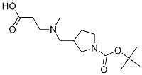 3-[(CarboxyMethyl-ethyl-aMino)-Methyl]-pyrrolidine-1-carboxylic acid tert-butyl ester Struktur