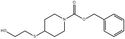 4-(2-Hydroxy-ethylsulfanyl)-piperidine-1-carboxylic acid benzyl ester Struktur