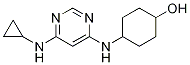 4-(6-CyclopropylaMino-pyriMidin-4-ylaMino)-cyclohexanol Struktur