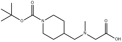 4-[(CarboxyMethyl-Methyl-aMino)-Methyl]-piperidine-1-carboxylic acid tert-butyl ester Struktur