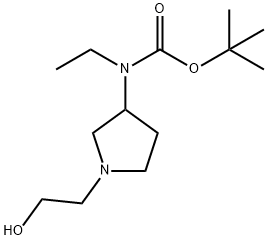 Ethyl-[1-(2-hydroxy-ethyl)-pyrrolidin-3-yl]-carbaMic acid tert-butyl ester Struktur