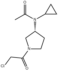 N-[(R)-1-(2-Chloro-acetyl)-pyrrolidin-3-yl]-N-cyclopropyl-acetaMide Struktur