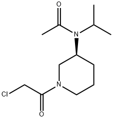 N-[(S)-1-(2-Chloro-acetyl)-piperidin-3-yl]-N-isopropyl-acetaMide Struktur