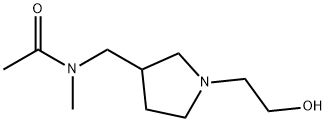 N-[1-(2-Hydroxy-ethyl)-pyrrolidin-3-ylMethyl]-N-Methyl-acetaMide Struktur