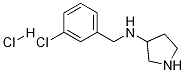 (3-Chloro-benzyl)-pyrrolidin-3-yl-amine hydrochloride Struktur