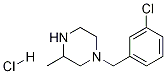 1-(3-Chloro-benzyl)-3-methyl-piperazine hydrochloride Struktur