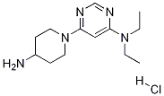 [6-(4-Amino-piperidin-1-yl)-pyrimidin-4-yl]-diethyl-amine hydrochloride Struktur