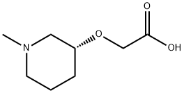 ((R)-1-Methyl-piperidin-3-yloxy)-acetic acid Struktur