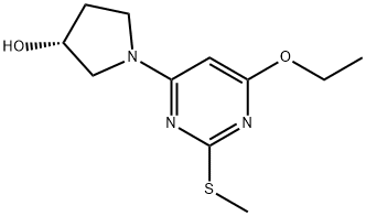 (R)-1-(6-Ethoxy-2-Methylsulfanyl-pyriMidin-4-yl)-pyrrolidin-3-ol Struktur