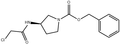 (R)-3-(2-Chloro-acetylaMino)-pyrrolidine-1-carboxylic acid benzyl ester Struktur