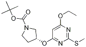 (R)-3-(6-Ethoxy-2-Methylsulfanyl-pyriMidin-4-yloxy)-pyrrolidine-1-carboxylic acid tert-butyl ester Struktur