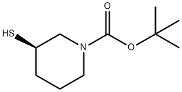 (R)-3-Mercapto-piperidine-1-carboxylic acid tert-butyl ester Struktur