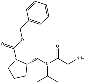 (S)-2-{[(2-AMino-acetyl)-isopropyl-aMino]-Methyl}-pyrrolidine-1-carboxylic acid benzyl ester Struktur