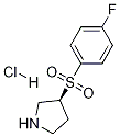 (S)-3-(4-Fluoro-benzenesulfonyl)-pyrrolidine hydrochloride Struktur