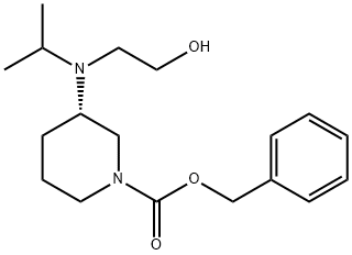 (S)-3-[(2-Hydroxy-ethyl)-isopropyl-aMino]-piperidine-1-carboxylic acid benzyl ester Struktur