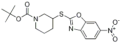 3-(6-Nitro-benzooxazol-2-ylsulfanyl
)-piperidine-1-carboxylic acid tert
-butyl ester Struktur