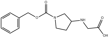 3-(CarboxyMethyl-aMino)-pyrrolidine-1-carboxylic acid benzyl ester Struktur