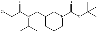 3-{[(2-Chloro-acetyl)-isopropyl-aMino]-Methyl}-piperidine-1-carboxylic acid tert-butyl ester Struktur