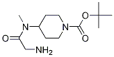 4-[(2-AMino-acetyl)-Methyl-aMino]-piperidine-1-carboxylic acid tert-butyl ester Struktur