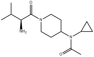 N-[1-((S)-2-AMino-3-Methyl-butyryl)-piperidin-4-yl]-N-cyclopropyl-acetaMide Struktur