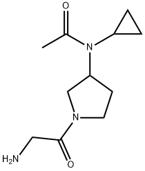 N-[1-(2-AMino-acetyl)-pyrrolidin-3-yl]-N-cyclopropyl-acetaMide Struktur