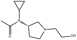 N-Cyclopropyl-N-[(S)-1-(2-hydroxy-ethyl)-pyrrolidin-3-yl]-acetaMide Struktur