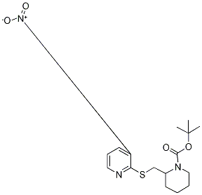 2-(3-Nitro-pyridin-2-ylsulfanylMeth
yl)-piperidine-1-carboxylic acid te
rt-butyl ester Struktur