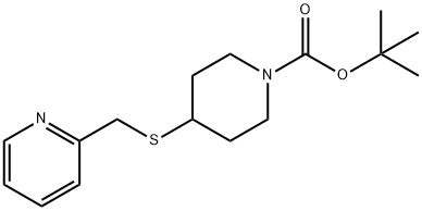 4-(Pyridin-2-ylMethylsulfanyl)-pipe
ridine-1-carboxylic acid tert-butyl
ester Struktur