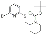 2-(6-BroMo-pyridin-2-ylsulfanylMeth
yl)-piperidine-1-carboxylic acid te
rt-butyl ester Struktur