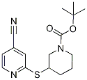 3-(4-Cyano-pyridin-2-ylsulfanyl)-pi
peridine-1-carboxylic acid tert-but
yl ester Struktur