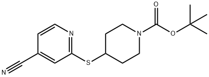 4-(4-Cyano-pyridin-2-ylsulfanyl)-pi
peridine-1-carboxylic acid tert-but
yl ester Struktur