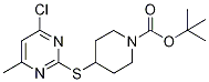 4-(4-Chloro-6-Methyl-pyriMidin-2-yl
sulfanyl)-piperidine-1-carboxylic a
cid tert-butyl ester Struktur