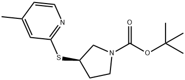 (R)-3-(4-Methyl-pyridin-2-ylsulfany
l)-pyrrolidine-1-carboxylic acid te
rt-butyl ester Struktur