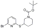 3-(6-BroMo-pyridin-2-ylsulfanyl)-pi
peridine-1-carboxylic acid tert-but
yl ester Struktur