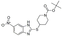 4-(6-Nitro-1H-benzoiMidazol-2-ylsul
fanyl)-piperidine-1-carboxylic acid
tert-butyl ester Struktur