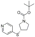 (S)-3-(Pyridin-4-ylsulfanyl)-pyrrolidine-1-carboxylic acid tert-butyl ester Struktur