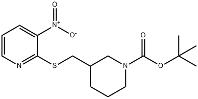 3-(3-Nitro-pyridin-2-ylsulfanylMeth
yl)-piperidine-1-carboxylic acid te
rt-butyl ester Struktur