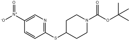 4-(5-Nitro-pyridin-2-ylsulfanyl)-pi
peridine-1-carboxylic acid tert-but
yl ester Struktur